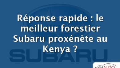 Réponse rapide : le meilleur forestier Subaru proxénète au Kenya ?